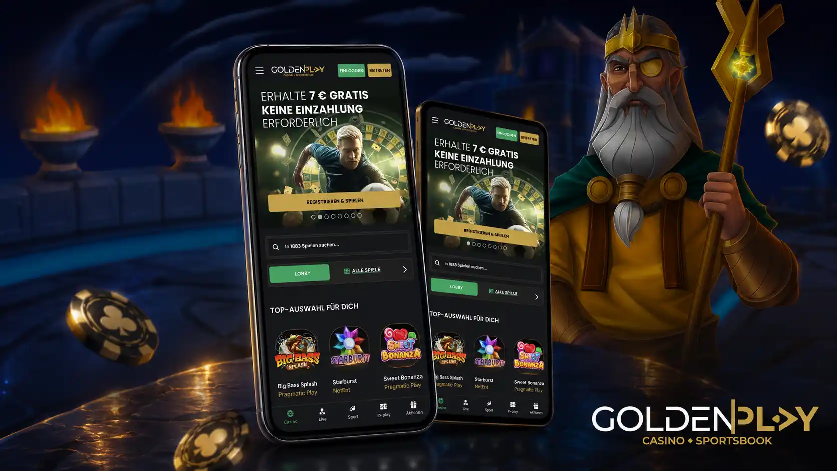 Golden Play mobiles Casino-Erlebnis